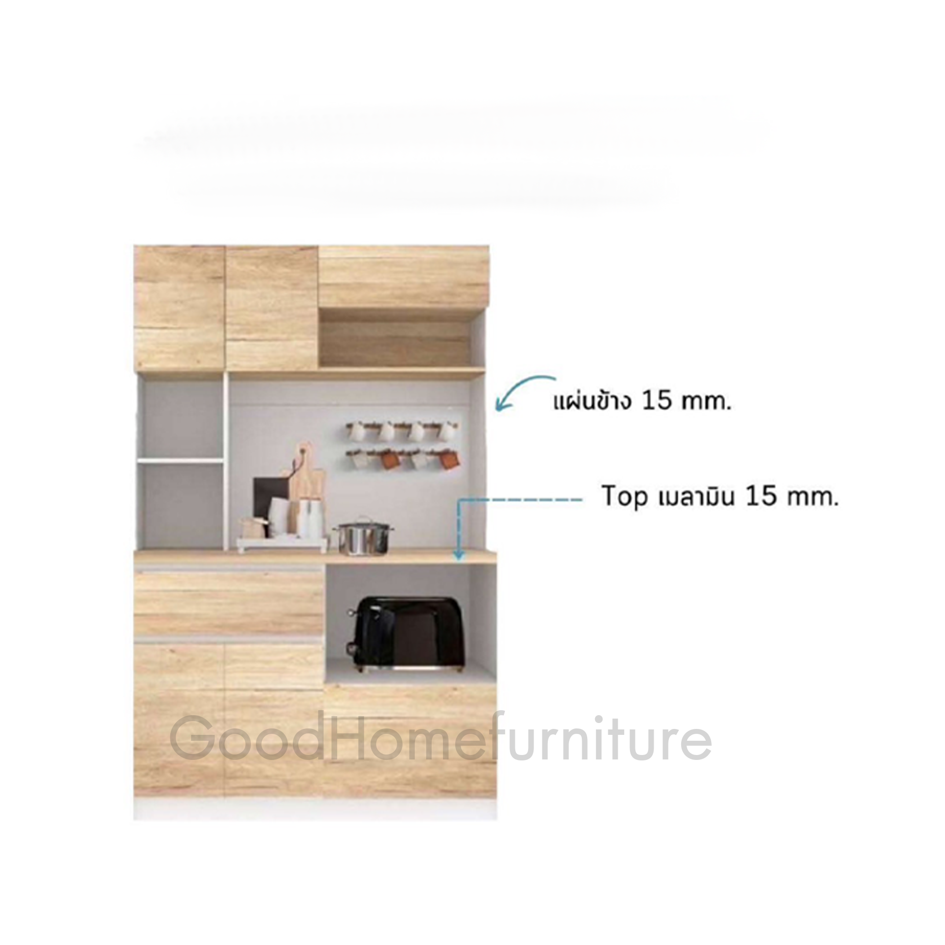 ชุดครัว 120 รุ่น ALEX สีโซลิด-ขาว