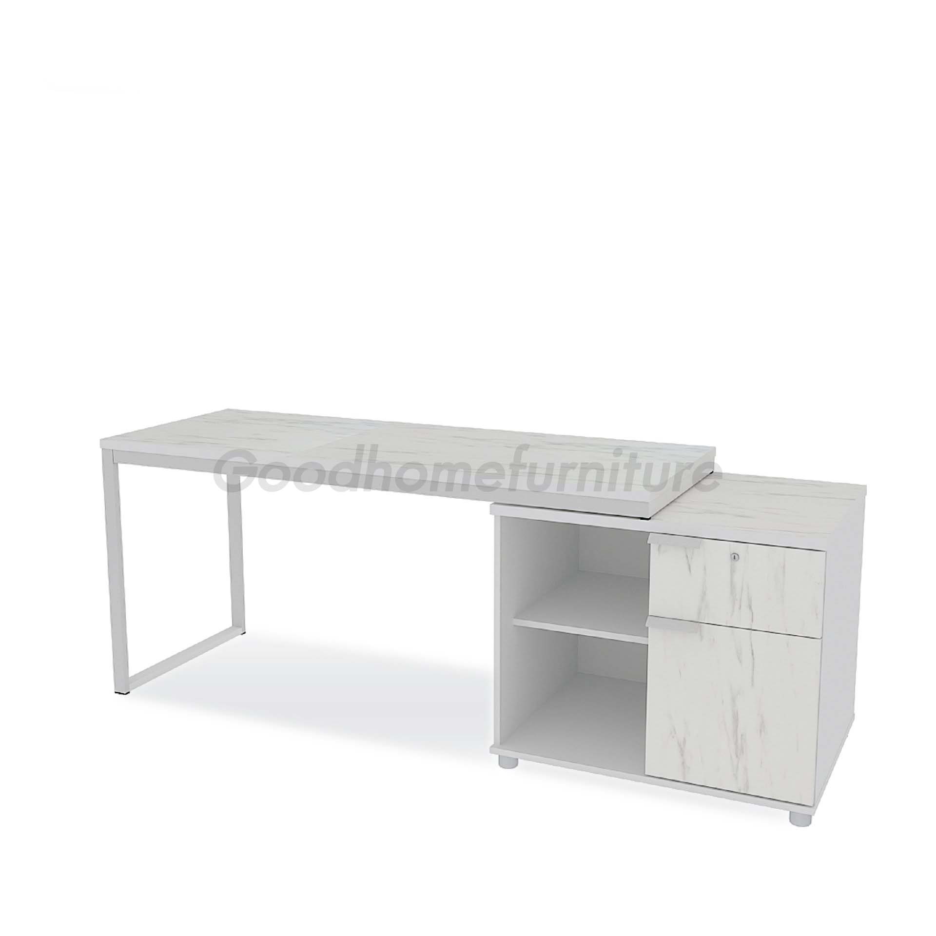 โต๊ะทำงาน 160 ซม. พร้อมตู้ 80 ซม.