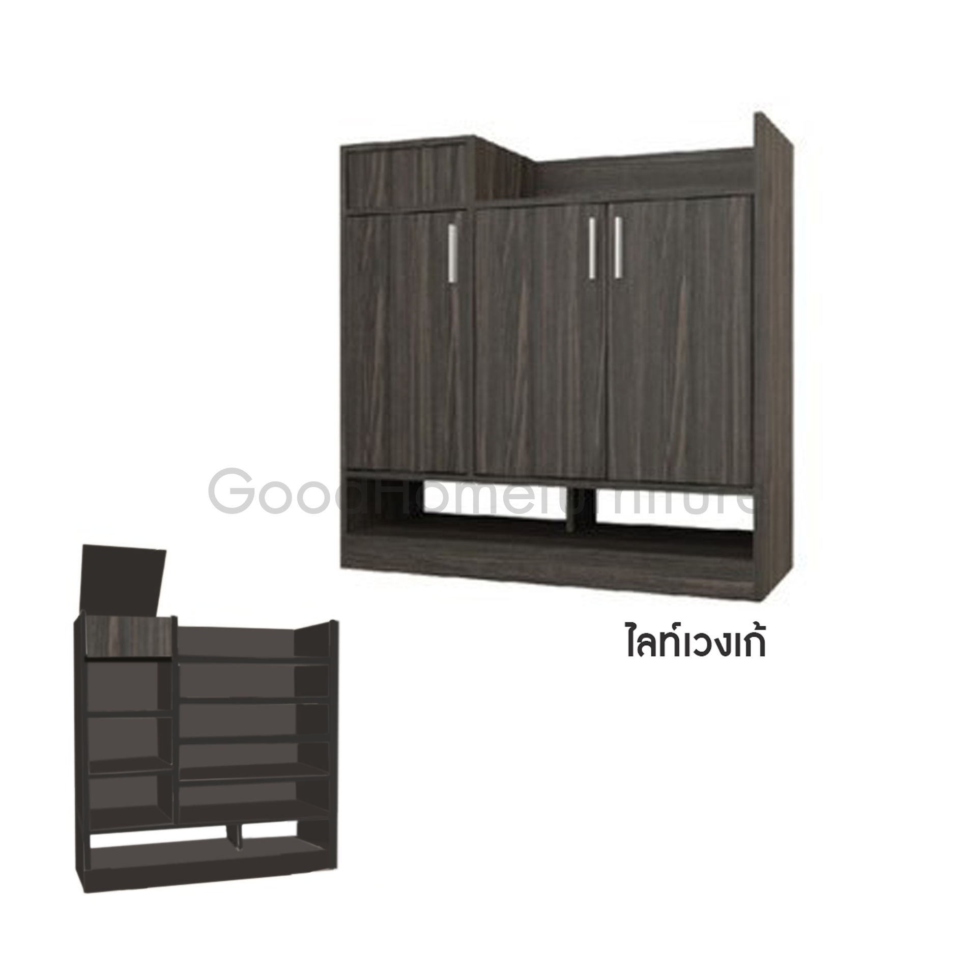 ตู้รองเท้าแคร์ 3 บาน ​สี LV