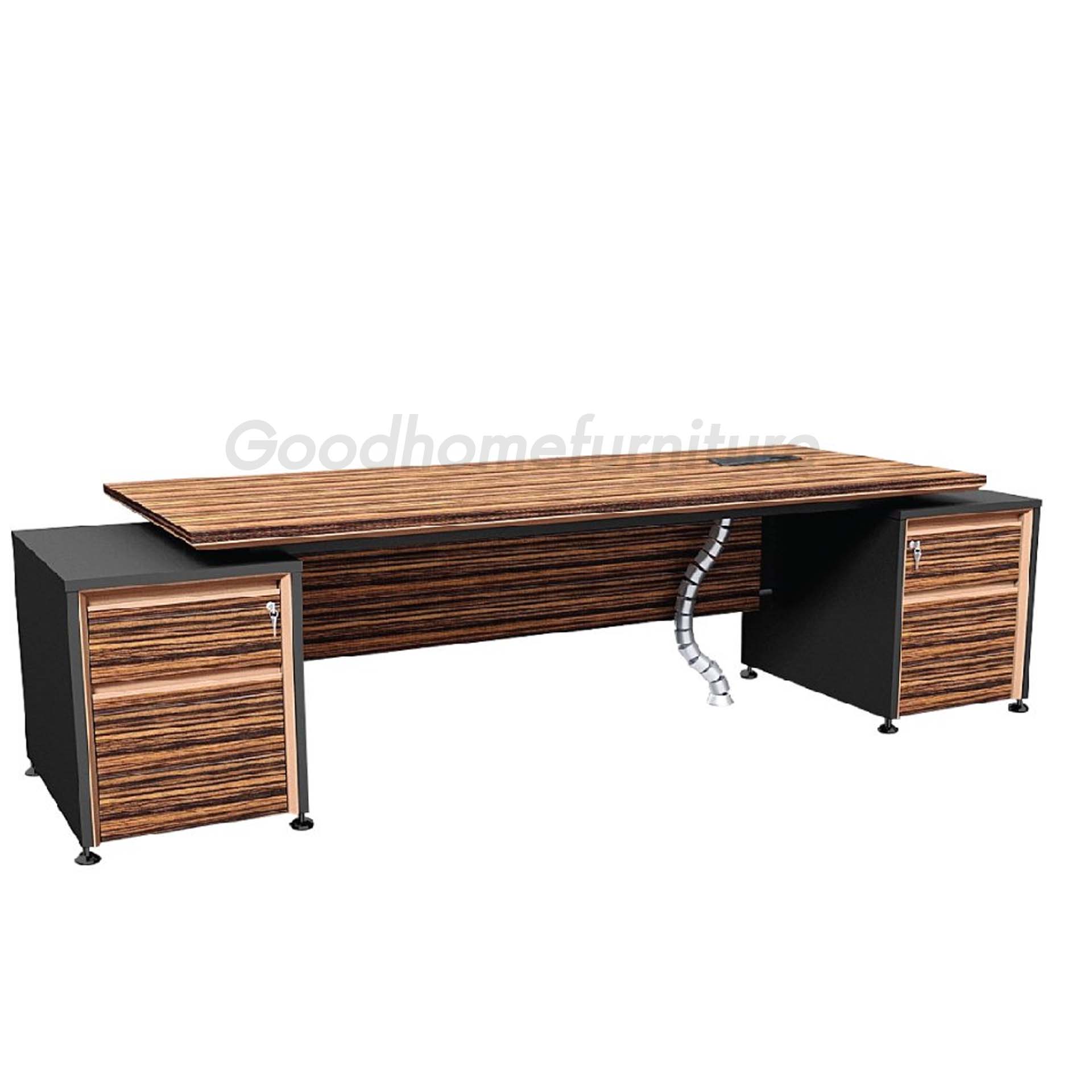 ชุดโต๊ะทำงานผู้บริหาร ตู้ลิ้นชักซ้าย-ขวา