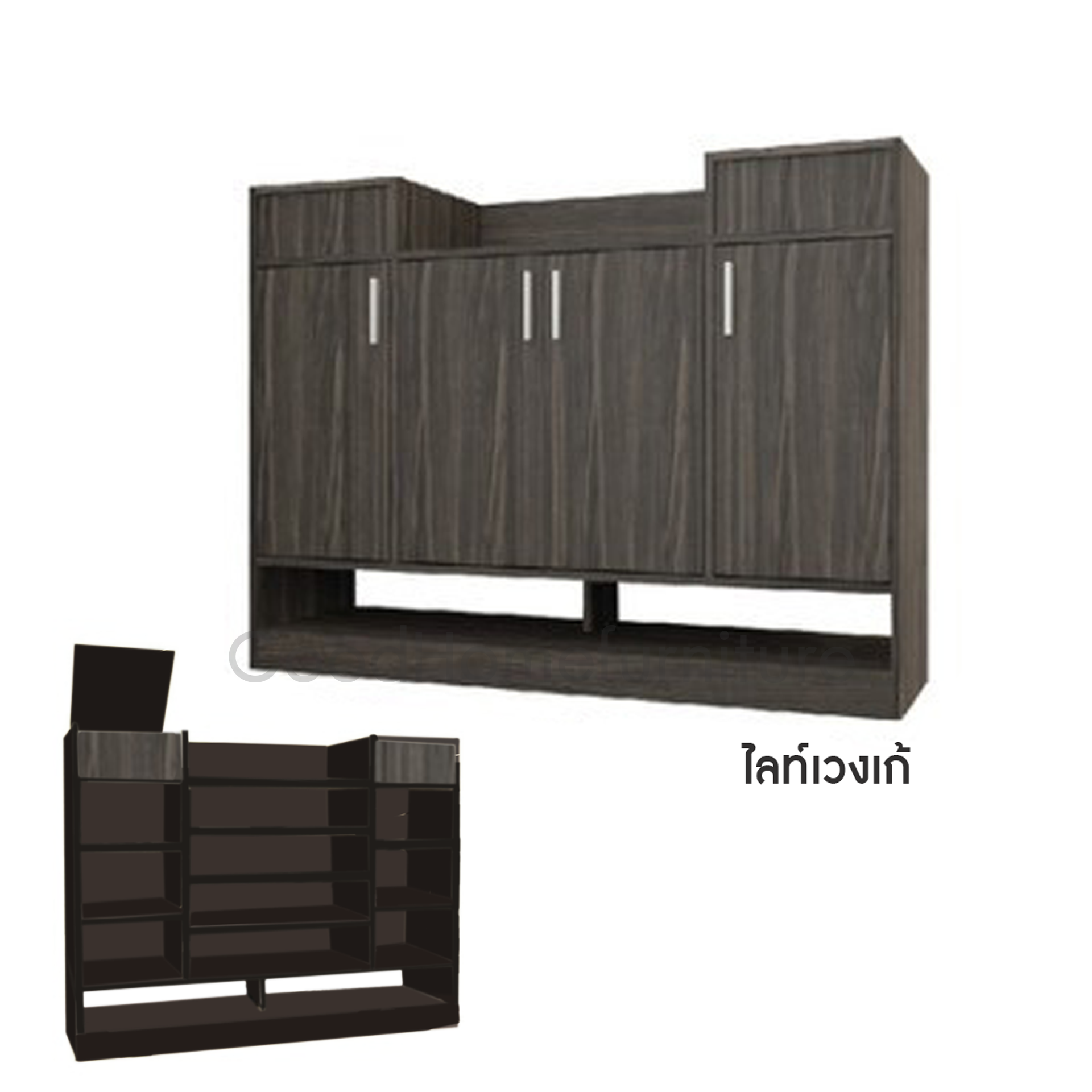 ตู้รองเท้าแคร์ 4 บาน ​สี LV