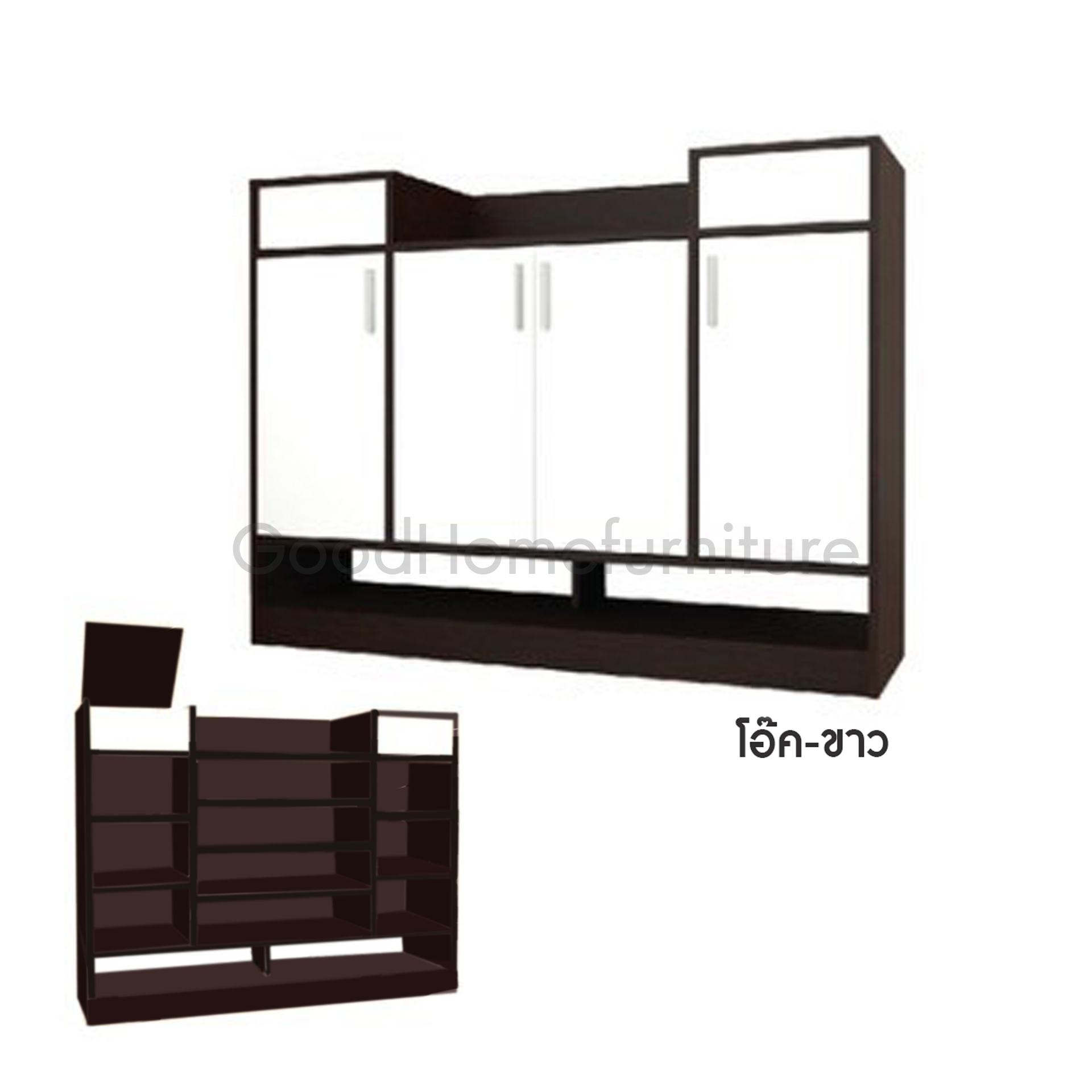 ตู้รองเท้าแคร์ 4 บาน ​สี ODWH