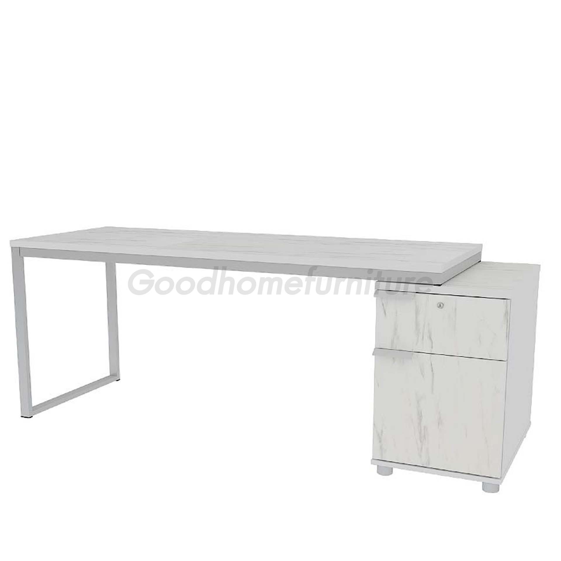 โต๊ะทำงาน 160 ซม. พร้อมตู้ 40 ซม.