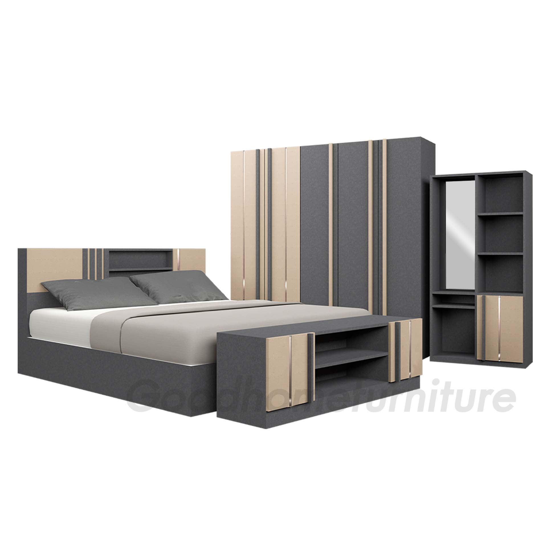 ชุดห้องนอนบราวน์ 6 ฟุต