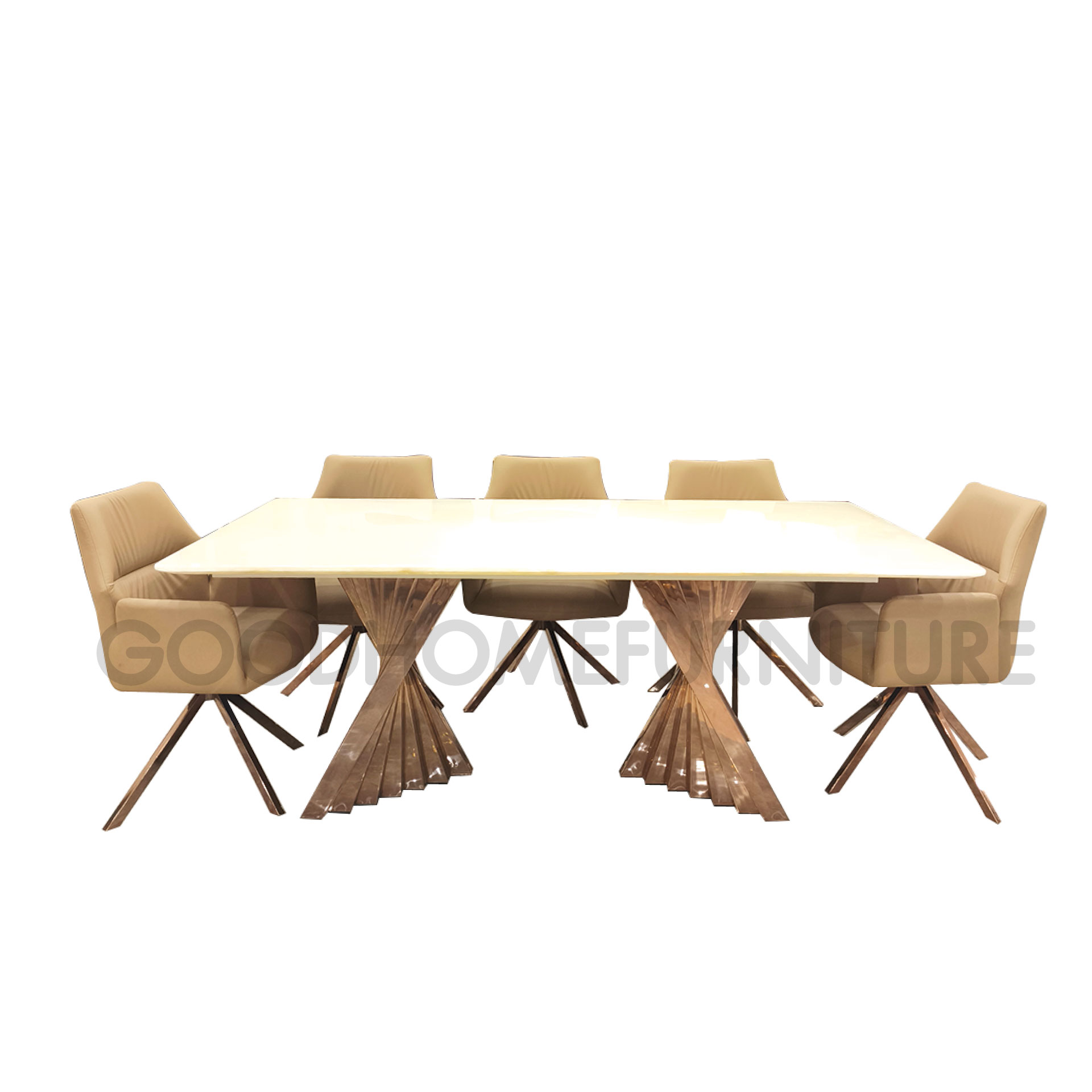 โต๊ะอาหาร 6 ที่นั่ง รุ่น มูนไลน์พิงค์โกะ