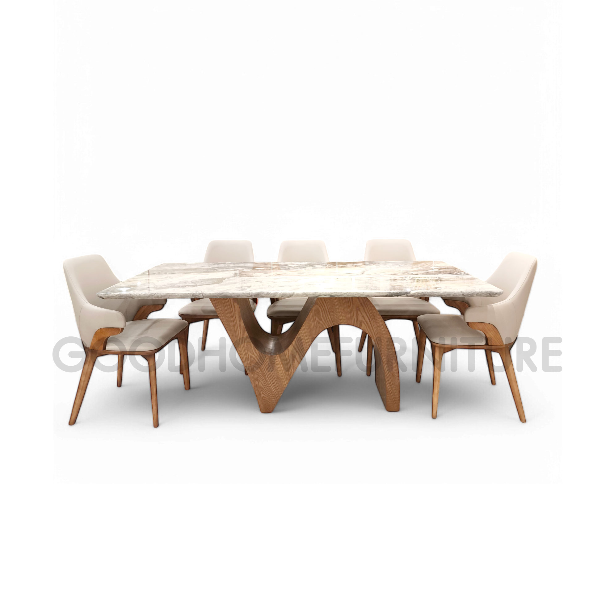 โต๊ะอาหาร 6 ที่นั่ง เชป