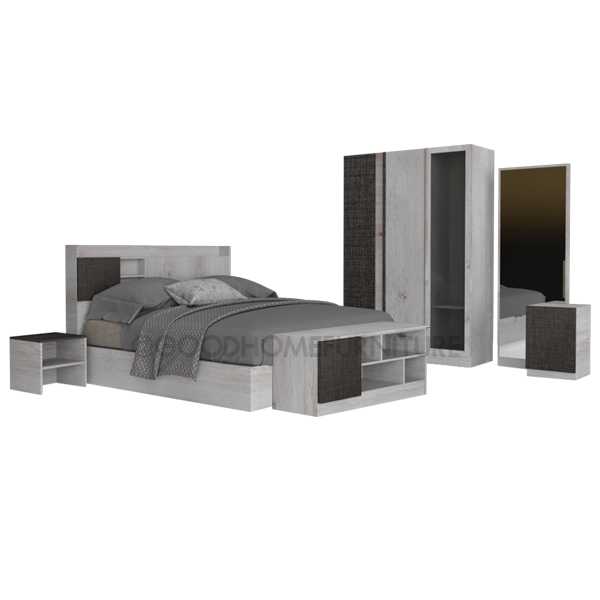 ชุดห้องนอนมูนสโตน 4+2 ชิ้น